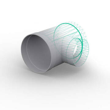 Odbočková tvarovka (T-kus) 90° redukovaný