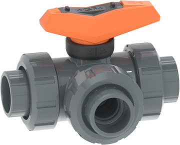 3-cestný kulový kohout typ 543 Pro PVC-U
