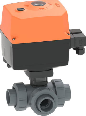 3-cestný kulový kohout typ 543 Pro PVC-U