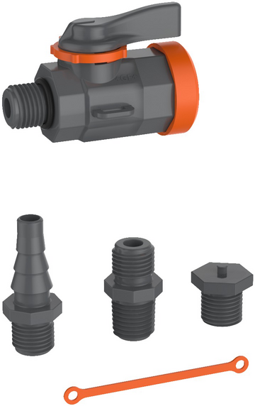 Laboratorní kulový ventil typ 522 PVC-U