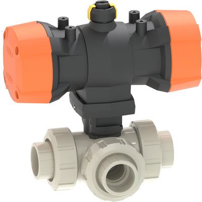 PP-H Standard 3-cestný Kulový ventil typ 543 Pro