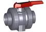 Kulový ventil typ 546 ABS SF s závitovými vložkami s metrickými vložnými díly pro lepení