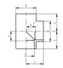 PVDF Standard T 90° rovnoramenný