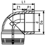 ELGEF Plus Koleno 90° PE100