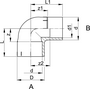 PRO-FIT koleno 90° PVC-U metrické