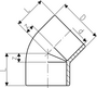 Koleno 45° PVC-U BS
