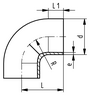 PVDF Standard Oblouk 90°