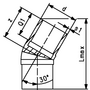 ELGEF Plus Koleno 30° PE100