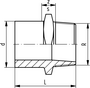 Adaptér Nipl PVC-C metrický R