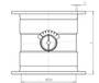 Damper valve control knob flange gridless