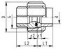 PVDF Standard Šroubení polyfůzní (FKM černé)
