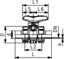 PVDF Standard kulový ventil typ 546 Pro
