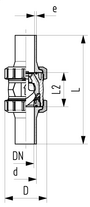 Zpětný ventil typ 561 PVC-U PE